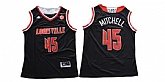 Louisville Cardinals 45 Donovan Mitchell Black Adidas College Basketball Jersey,baseball caps,new era cap wholesale,wholesale hats